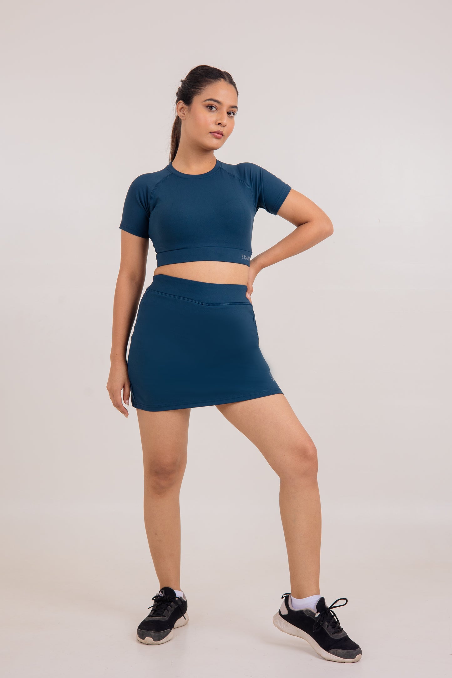 Airforce Blue Prithvi Crop Top